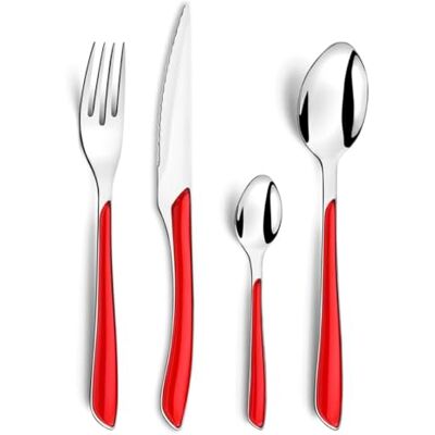 Amefa 2214RDMX00C40 Eclat Besteckset, Rot, 24 Stück Amefa 2214RDMX00C40 Eclat Besteckset, Rot, 24 Stück