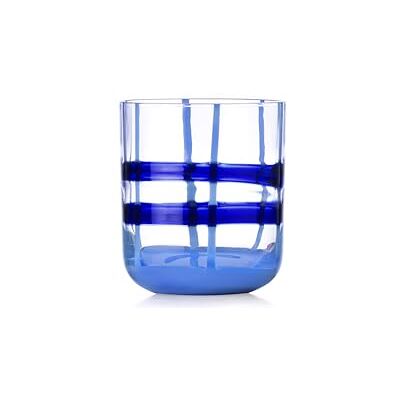 Ichendorf Milano Tumbler, Blau und Hellblau, Kollektion Gesti, 35 cl, mundgeblasenes Glas, handgefertigt Ichendorf Milano Tumbler, Blau und Hellblau, Kollektion Gesti, 35 cl, mundgeblasenes Glas, handgefertigt