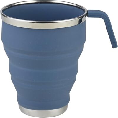 Cao C.A.O. Tasse "FLEXI'CUP", 40 cl, aus Silikon & Edelstahl, Farbe: Blau, Länge 12 cm, Breite 8,5 cm, Höhe 11 cm Cao C.A.O. Tasse "FLEXI'CUP", 40 cl, aus Silikon & Edelstahl, Farbe: Blau, Länge 12 cm, Breite 8,5 cm, Höhe 11 cm