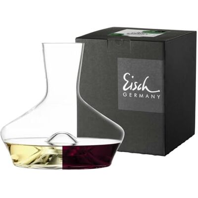 EISCH Dekantierkaraffe Sky mit No Drop Effekt, Dekanter mit SensisPlus-Belüftungstechnologie, Ideal für 0,75l- und 1,5l- Weine, Handgefertigter Weindekanter im Geschenkkarton, Kristallglas, Klar EISCH Dekantierkaraffe Sky mit No Drop Effekt, Dekanter mit SensisPlus-Belüftungstechnologie, Ideal für 0,75l- und 1,5l- Weine, Handgefertigter Weindekanter im Geschenkkarton, Kristallglas, Klar