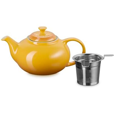 LE CREUSET Steingut-Teekanne mit Edelstahl-Teesieb, 1,3 l, Nectar LE CREUSET Steingut-Teekanne mit Edelstahl-Teesieb, 1,3 l, Nectar
