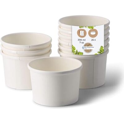 BIOZOYG Suppenbecher to go 500 Stück 200 ml / 8 oz, Ø 90 mm, weiß Suppenschüsseln Einweg Einweggeschirr Alternative zur Plastikschüssel To go Becher, Suppe, Soup Bowl BIOZOYG Suppenbecher to go 500 Stück 200 ml / 8 oz, Ø 90 mm, weiß Suppenschüsseln Einweg Einweggeschirr Alternative zur Plastikschüssel To go Becher, Suppe, Soup Bowl