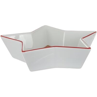Altri Brand Sternförmige Weihnachtsporzellan-Schüssel 21x5cm Altri Brand Sternförmige Weihnachtsporzellan-Schüssel 21x5cm