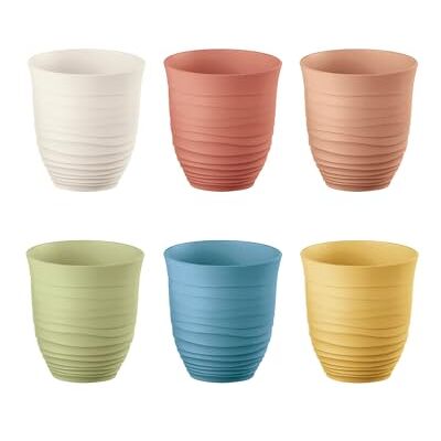 Guzzini Tierra niedrige Trinkgläser, 340 ml, Erdfarben, 100% recycelter Kunststoff, unzerbrechlich, wiederverwendbar, BPA-frei, Eiskaffee, Smoothie, Wasser, stapelbare Tasse für Kinder, Zuhause und Guzzini Tierra niedrige Trinkgläser, 340 ml, Erdfarben, 100% recycelter Kunststoff, unzerbrechlich, wiederverwendbar, BPA-frei, Eiskaffee, Smoothie, Wasser, stapelbare Tasse für Kinder, Zuhause und