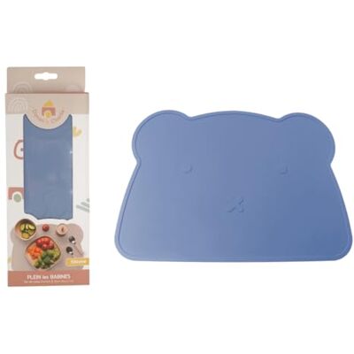 DORON & CHARLIE Tischset Babyessen 056621 Blau Silikon Bären Design Rutschfest Wasserdicht Waschbar Wasserdicht 1. Alter Kinderpflege Leicht zu Reinigen DORON & CHARLIE Tischset Babyessen 056621 Blau Silikon Bären Design Rutschfest Wasserdicht Waschbar Wasserdicht 1. Alter Kinderpflege Leicht zu Reinigen
