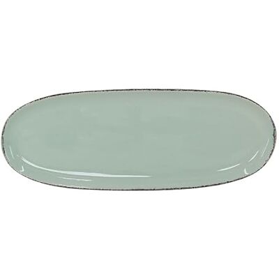 Van Well URBAN Platte 34x12,5 cm grün Steinzeug Servierplatte groß Buffet-Platte Käseplatte, zum Servieren & Dekorieren Van Well URBAN Platte 34x12,5 cm grün Steinzeug Servierplatte groß Buffet-Platte Käseplatte, zum Servieren & Dekorieren