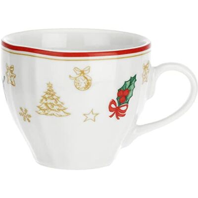 LA PORCELLANA BIANCA WEISSES PORZELLAN 1-teilige Kaffeetassen mit Untertasse Christmas Edition LA PORCELLANA BIANCA WEISSES PORZELLAN 1-teilige Kaffeetassen mit Untertasse Christmas Edition