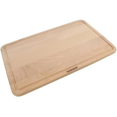 FACKELMANN Buchenholz Schneidbrett 40 x 26 cm – Robust & Nachhaltig, Ideal für die Küchenarbeit, praktische Saftrille, Reinigung per Hand FACKELMANN Buchenholz Schneidbrett 40 x 26 cm – Robust & Nachhaltig, Ideal für die Küchenarbeit, praktische Saftrille, Reinigung per Hand