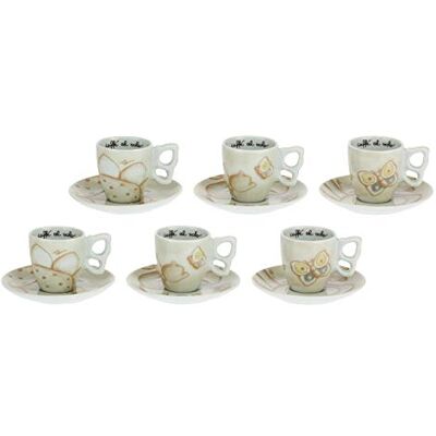 THUN 6er Set Kaffeetassen Linie Elegance Porzellan 110 ml Ø 6,5 cm 5,5 cm h Untertasse Ø 11,5 cm THUN 6er Set Kaffeetassen Linie Elegance Porzellan 110 ml Ø 6,5 cm 5,5 cm h Untertasse Ø 11,5 cm