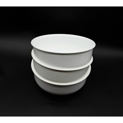 Kimmel 3 Stück Schüssel Schale Bowl 750 ml Müslischale Suppenteller Suppenschüssel Salatschüssel, Kunststoffschüssel, aus Kunststoff, Mehrweggeschirr, Farbe weiß Kimmel 3 Stück Schüssel Schale Bowl 750 ml Müslischale Suppenteller Suppenschüssel Salatschüssel, Kunststoffschüssel, aus Kunststoff, Mehrweggeschirr, Farbe weiß
