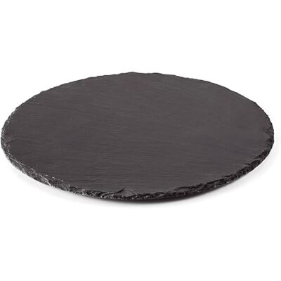 LACOR 61078 Rundteller aus Naturschiefer, Tablettplatte, rutschfest, Leicht zu Reinigen, Dekorativ, rutschfeste Nieten, Kratzfeste Oberfläche, Durchmesser: 40 cm LACOR 61078 Rundteller aus Naturschiefer, Tablettplatte, rutschfest, Leicht zu Reinigen, Dekorativ, rutschfeste Nieten, Kratzfeste Oberfläche, Durchmesser: 40 cm