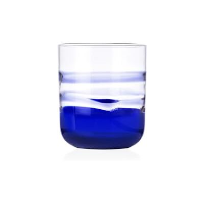 Ichendorf Milano Tumbler, Lila und Blau, Kollektion Gesti, 35 cl, mundgeblasenes Glas, handgefertigt Ichendorf Milano Tumbler, Lila und Blau, Kollektion Gesti, 35 cl, mundgeblasenes Glas, handgefertigt