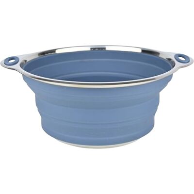 Cao Klappbare Salatschüssel aus Silikon, 2,50 Liter, aus Silikon & Edelstahl, Farbe: Blau, Länge 28 cm, Breite 24 cm, Höhe 11,5 cm Cao Klappbare Salatschüssel aus Silikon, 2,50 Liter, aus Silikon & Edelstahl, Farbe: Blau, Länge 28 cm, Breite 24 cm, Höhe 11,5 cm