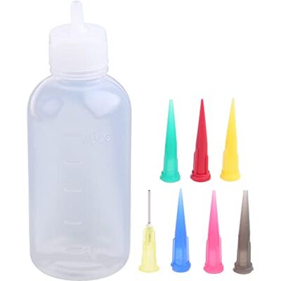 Yzdysg Quetsch-Dosierflaschen mit Messung für Dressings Gewürze mit 7 Düsen, Zuckerguss, Griller, Saucen-Werkzeug Yzdysg Quetsch-Dosierflaschen mit Messung für Dressings Gewürze mit 7 Düsen, Zuckerguss, Griller, Saucen-Werkzeug