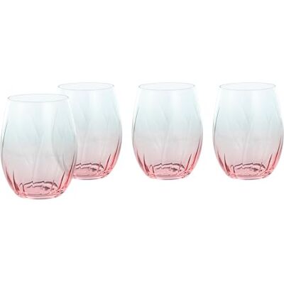 Creatable , 24588, Serie Swirly Spring, 4-teiliges Geschirrset für 4 Personen, Longdrinkgläser Set aus Glas, Made in Europe Creatable , 24588, Serie Swirly Spring, 4-teiliges Geschirrset für 4 Personen, Longdrinkgläser Set aus Glas, Made in Europe