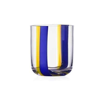 Ichendorf Milano Tumbler, hellblau und gelb, Kollektion Gesti, 35 cl, mundgeblasenes Glas, handgefertigt Ichendorf Milano Tumbler, hellblau und gelb, Kollektion Gesti, 35 cl, mundgeblasenes Glas, handgefertigt