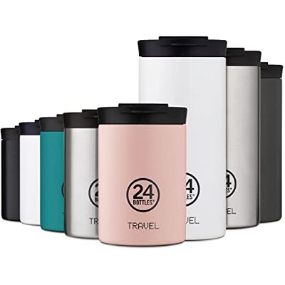 24BOTTLES Travel Tumbler Trinkflasche 350ml, Thermos Kaffee Tee Getränke, Thermosflasche 6hHot/24hCold, Wasserflasche 100% Versiegeltem Deckel, Umweltfreundliche Trinkflasche Edelstahl, Atlantic Bay 24BOTTLES Travel Tumbler Trinkflasche 350ml, Thermos Kaffee Tee Getränke, Thermosflasche 6hHot/24hCold, Wasserflasche 100% Versiegeltem Deckel, Umweltfreundliche Trinkflasche Edelstahl, Atlantic Bay