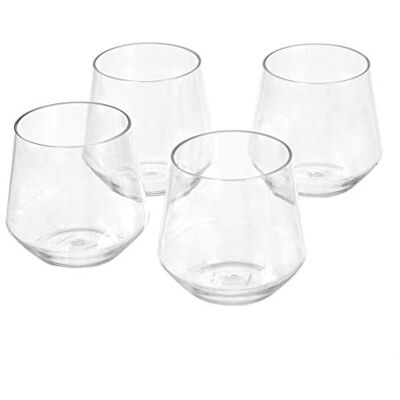Amazon Tritan-Kunststoff, BPA-frei, spülmaschinentauglich, Weinglas ohne Stiel, bruchsicher, 414ml, transparent, 4er-Set Amazon Tritan-Kunststoff, BPA-frei, spülmaschinentauglich, Weinglas ohne Stiel, bruchsicher, 414ml, transparent, 4er-Set