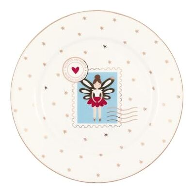 GreenGate Small Plate Cindarella Xmas White GreenGate Small Plate Cindarella Xmas White