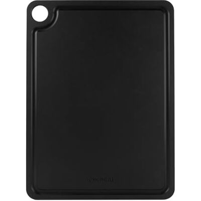 Rio Holzfaser Schneidebrett mit Rille, Schwarz, 37 × 27,5 cm Rio Holzfaser Schneidebrett mit Rille, Schwarz, 37 × 27,5 cm