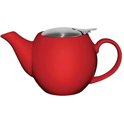 Olympia Cafe Steingut-Teekanne 510 ml, rot, abnehmbarer Metalldeckel Kräutertee, Grüner Tee, Englischer Frühstückstee spülmaschinenfest Café, Restaurant, Hausgebrauch, GM594 Olympia Cafe Steingut-Teekanne 510 ml, rot, abnehmbarer Metalldeckel Kräutertee, Grüner Tee, Englischer Frühstückstee spülmaschinenfest Café, Restaurant, Hausgebrauch, GM594