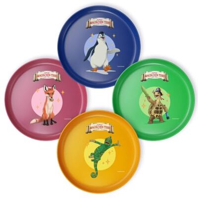 AWAVE Die Schule der Magischen Tiere 4-teiliges Kinder Teller Set 18,5 cm Kindergeschirr aus rPET ohne Melamin, Rabbat Henrietta Juri Caspar, Wiederverwendbar Spülmaschinengeeignet AWAVE Die Schule der Magischen Tiere 4-teiliges Kinder Teller Set 18,5 cm Kindergeschirr aus rPET ohne Melamin, Rabbat Henrietta Juri Caspar, Wiederverwendbar Spülmaschinengeeignet