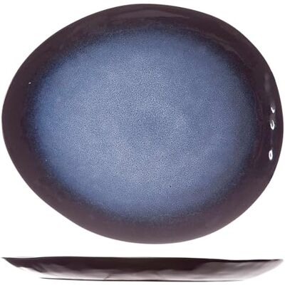 Cosy & Trendy 8642127 Flacher Teller, Oval, Saphire, Blau, 27,5 cm x 23 cm, 4 Stück Cosy & Trendy 8642127 Flacher Teller, Oval, Saphire, Blau, 27,5 cm x 23 cm, 4 Stück