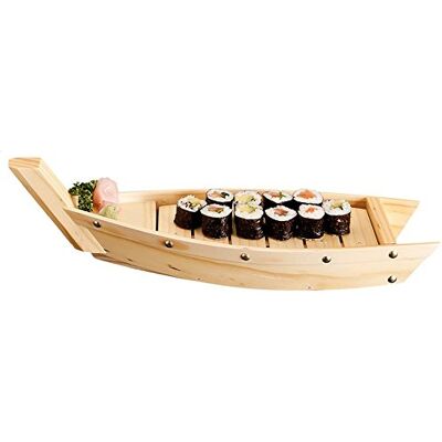 García de Pou 44x13x11 cm Naturholz Meeresfrüchte Servierboot - Sushi Platte García de Pou 44x13x11 cm Naturholz Meeresfrüchte Servierboot - Sushi Platte