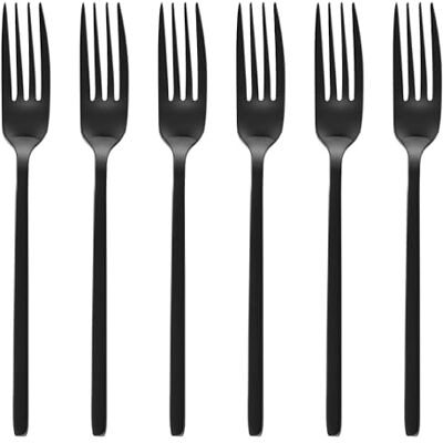 GRÄWE Tafelgabeln, Menügabeln, Gabeln, 6 Stück, Besteck Set, spülmaschinengeeignet, Edelstahl titanbeschichtet, schwarz, modern, Serie Lissabon GRÄWE Tafelgabeln, Menügabeln, Gabeln, 6 Stück, Besteck Set, spülmaschinengeeignet, Edelstahl titanbeschichtet, schwarz, modern, Serie Lissabon