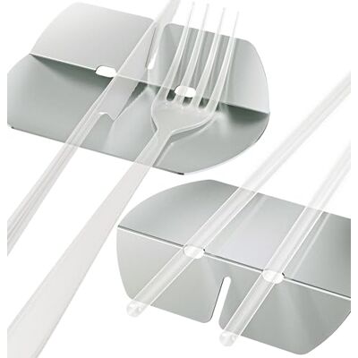 DUDAPRO Besteckablage & Messerbank Edelstahl 2er Set, poliert Silber Wendbar als Besteckbänkchen & Stäbchenablage Messerbänkchen für Tischdeko Spülmaschinenfest DUDAPRO Besteckablage & Messerbank Edelstahl 2er Set, poliert Silber Wendbar als Besteckbänkchen & Stäbchenablage Messerbänkchen für Tischdeko Spülmaschinenfest
