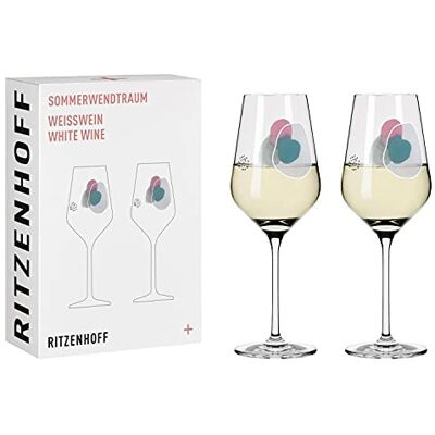 Ritzenhoff 3611001 - Multicolor Set mit 2 weißen Weingläsern 380 ml Ritzenhoff 3611001 - Multicolor Set mit 2 weißen Weingläsern 380 ml