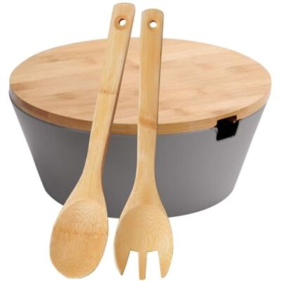 Kesper 32600 Obst- Salatschale, Melamin-Holz, Grau Kesper 32600 Obst- Salatschale, Melamin-Holz, Grau