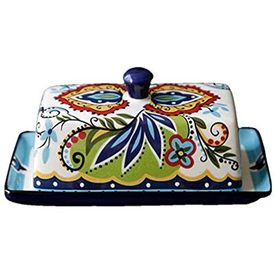 TIECHUINIUB Kreative Keramik-Butterdose mit Deckel, Butterbehälter mit Deckel, bunte Dim Sum Schale und Käsebox, Küchengeschirr TIECHUINIUB Kreative Keramik-Butterdose mit Deckel, Butterbehälter mit Deckel, bunte Dim Sum Schale und Käsebox, Küchengeschirr