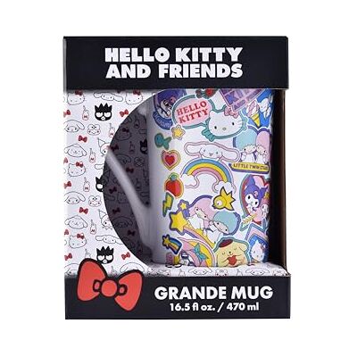 Pyramid Hello Kitty & Friends Keramik (Kawaii) Cappuccino Tasse, 570 ml Sanrio, Kawaii Pastell Design, Grande Größe, Einheitsgröße Pyramid Hello Kitty & Friends Keramik (Kawaii) Cappuccino Tasse, 570 ml Sanrio, Kawaii Pastell Design, Grande Größe, Einheitsgröße