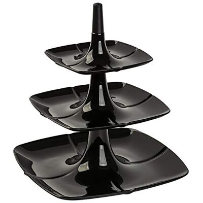Engelland Etagere 3 stöckig Kuchenständer Dessertständer Tortenhalter Käseplatte Kunststoff Farbe schwarz Engelland Etagere 3 stöckig Kuchenständer Dessertständer Tortenhalter Käseplatte Kunststoff Farbe schwarz