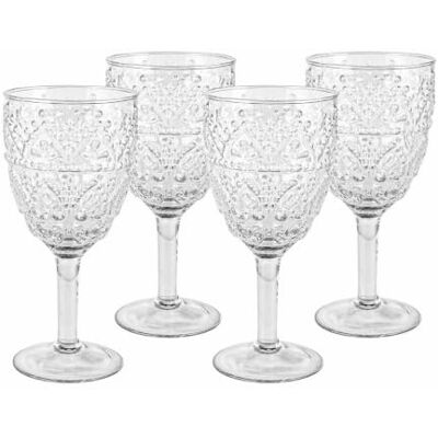 Loberon Glas 4er Set Ivrecourt, klar Trinkgläser, Mundgeblasene Handwerkskunst, Faszinierendes 3D-Muster, Luxuriöses 4er Set Loberon Glas 4er Set Ivrecourt, klar Trinkgläser, Mundgeblasene Handwerkskunst, Faszinierendes 3D-Muster, Luxuriöses 4er Set