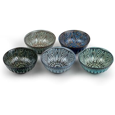 Bredemeijer kleine Deko Mini Schalen Set 5-teilig farbige Snack Schälchen aus Porzellan runde Müslischalen je Ø 12 cm Bredemeijer kleine Deko Mini Schalen Set 5-teilig farbige Snack Schälchen aus Porzellan runde Müslischalen je Ø 12 cm