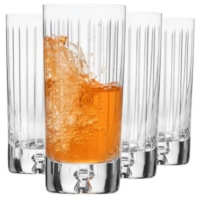 Krosno – Wasser-, Saft- & Longdrinkgläser 300 ml – 4er Set – Saga Kollektion – Kristallglas – Handgefertigt & Geschliffen – Geschenk, Farblos Cut 2 Krosno – Wasser-, Saft- & Longdrinkgläser 300 ml – 4er Set – Saga Kollektion – Kristallglas – Handgefertigt & Geschliffen – Geschenk, Farblos Cut 2