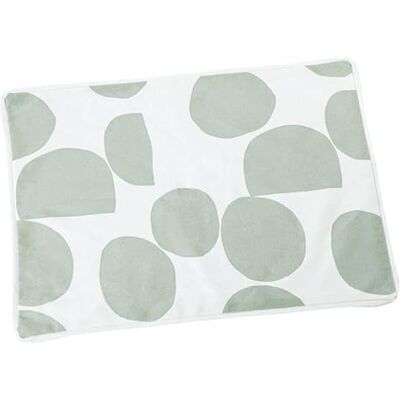 DRW Set mit 6 Tischsets aus Polyester und Baumwolle, dekoriert in Grün und Weiß, 0,5 x 50 x 30 cm DRW Set mit 6 Tischsets aus Polyester und Baumwolle, dekoriert in Grün und Weiß, 0,5 x 50 x 30 cm