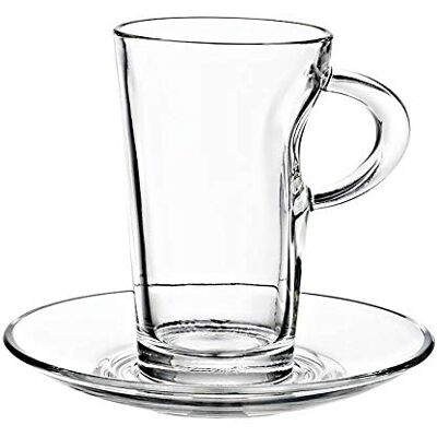 CRISTALICA Glastasse Summer mit Untertasse 2tlg. Kaffe Teeservice Kaffeetisch CRISTALICA Glastasse Summer mit Untertasse 2tlg. Kaffe Teeservice Kaffeetisch