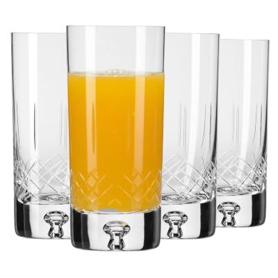 Krosno – Wasser-, Saft- & Longdrinkgläser 300 ml – 4er Set – Saga Kollektion – Kristallglas – Handgefertigt & Geschliffen – Geschenk, Farblos Cut 3 Krosno – Wasser-, Saft- & Longdrinkgläser 300 ml – 4er Set – Saga Kollektion – Kristallglas – Handgefertigt & Geschliffen – Geschenk, Farblos Cut 3