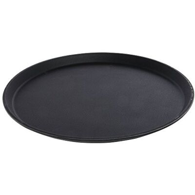 Cambro 1400TL110 Tablett, rutschfest, rund, 35,6 cm, Schwarz Cambro 1400TL110 Tablett, rutschfest, rund, 35,6 cm, Schwarz