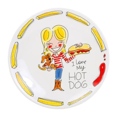 Blond Amsterdam Frühstücksteller Hot Dog, 22cm Keramik, Snack Kollektion, Für Frühstück & Brunch, Mikrowellengeeignet, Handwäsche empfohlen Blond Amsterdam Frühstücksteller Hot Dog, 22cm Keramik, Snack Kollektion, Für Frühstück & Brunch, Mikrowellengeeignet, Handwäsche empfohlen