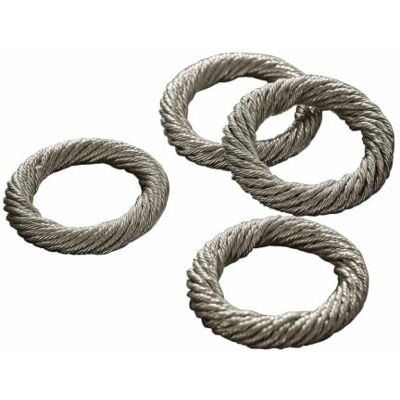 Loberon Serviettenring 4er Set Alea, silber Set mit vier edlen Schmuckstücken, Stilvolles Accessoire für die Tafel, Aus hochwertigem Eisen Loberon Serviettenring 4er Set Alea, silber Set mit vier edlen Schmuckstücken, Stilvolles Accessoire für die Tafel, Aus hochwertigem Eisen