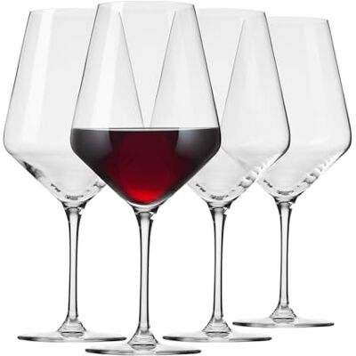 Krosno Rotweingläser 4er Set, 730 ml, Avant-Garde Kollektion Große Weingläser für Rotwein, Bleifreies Kristall Weinglas mit dünnen Wänden und langem Stiel für Rotweine, Spülmaschinenfest Krosno Rotweingläser 4er Set, 730 ml, Avant-Garde Kollektion Große Weingläser für Rotwein, Bleifreies Kristall Weinglas mit dünnen Wänden und langem Stiel für Rotweine, Spülmaschinenfest