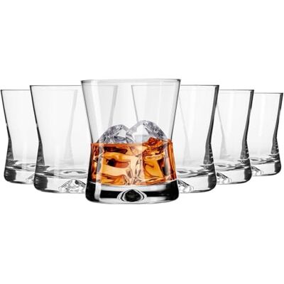 Krosno Whisky Gläser 6er Set, 360 ml, X-Line Kollektion Trinkgläser Perfect Serve , Bleifreies Kristallglas für Whisky, Bourbon, Whiskey Glas, Spülmaschinenfest Krosno Whisky Gläser 6er Set, 360 ml, X-Line Kollektion Trinkgläser Perfect Serve , Bleifreies Kristallglas für Whisky, Bourbon, Whiskey Glas, Spülmaschinenfest