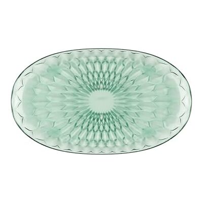 Guzzini Vanity, großes ovales Matcha-grünes Tablett aus Bio-basiertem SAN und Bio-basiertem SMMA ARIA Guzzini Vanity, großes ovales Matcha-grünes Tablett aus Bio-basiertem SAN und Bio-basiertem SMMA ARIA