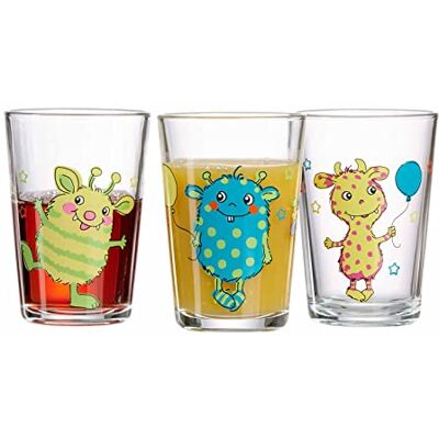 Ritzenhoff & Breker Kindergläser Monsterchen, 3er Set, 205 ml, Bedruckte Kinderbecher mit Monster-Motiv, Kleine Trinkgläser für Kinder, Spülmaschinengeeignet Ritzenhoff & Breker Kindergläser Monsterchen, 3er Set, 205 ml, Bedruckte Kinderbecher mit Monster-Motiv, Kleine Trinkgläser für Kinder, Spülmaschinengeeignet