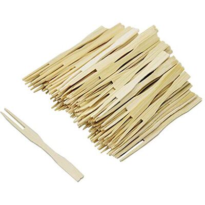 BetterJonny 300 Stücke Fingerfood Spieße, 8.7cm Pommesgabel Pommesgabeln Holz Picker Bambusgabeln Party Cocktail Gäbelchen Mini Food Picks für Obst Cocktail Vorspeisen Party Bankett Buffet Catering BetterJonny 300 Stücke Fingerfood Spieße, 8.7cm Pommesgabel Pommesgabeln Holz Picker Bambusgabeln Party Cocktail Gäbelchen Mini Food Picks für Obst Cocktail Vorspeisen Party Bankett Buffet Catering