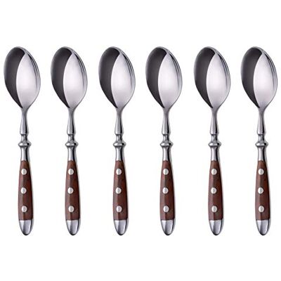 GRÄWE Kaffeelöffel NÜRNBERG 6er Set braun Dessertlöffel GRÄWE Kaffeelöffel NÜRNBERG 6er Set braun Dessertlöffel